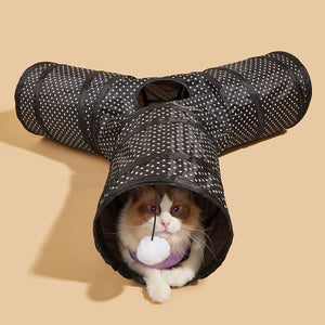 Enhance Your Cat's Playtime with Our Collapsible Tunnel Interactive Pet Toy