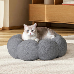Experience Ultimate Comfort with Our Fluffy Plush Round Calming Pet Bed